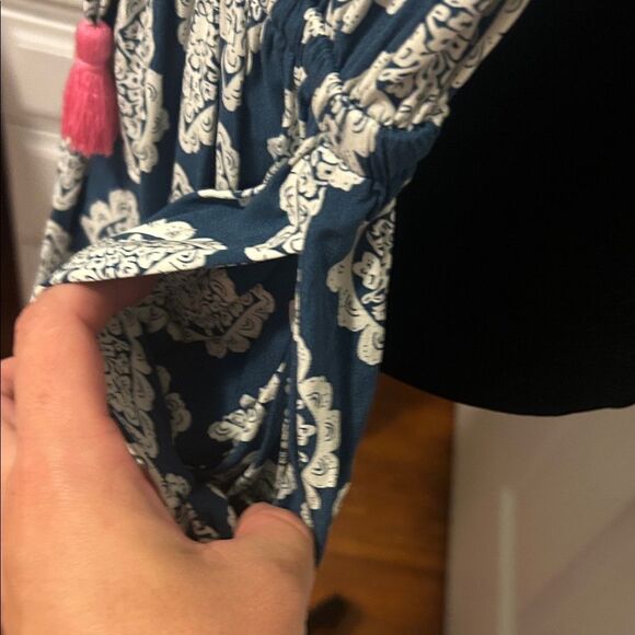 Matilda Jane Indigo and Cream Floral Romper - Picture 6 of 6